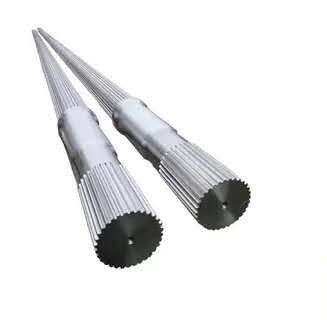 جودة  Customizable Length Involute Inner Spline Twin Screw Extruder Shaft for Extrusion مصنع