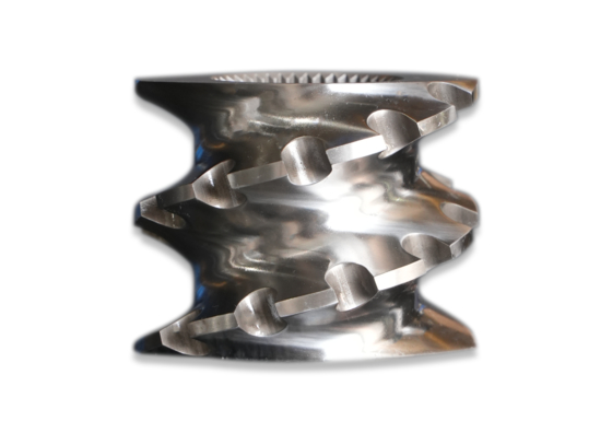 عناصر المسمار PP PE POM PVC PET للآلات البلاستيكية ذات المسمارين المزدوجة